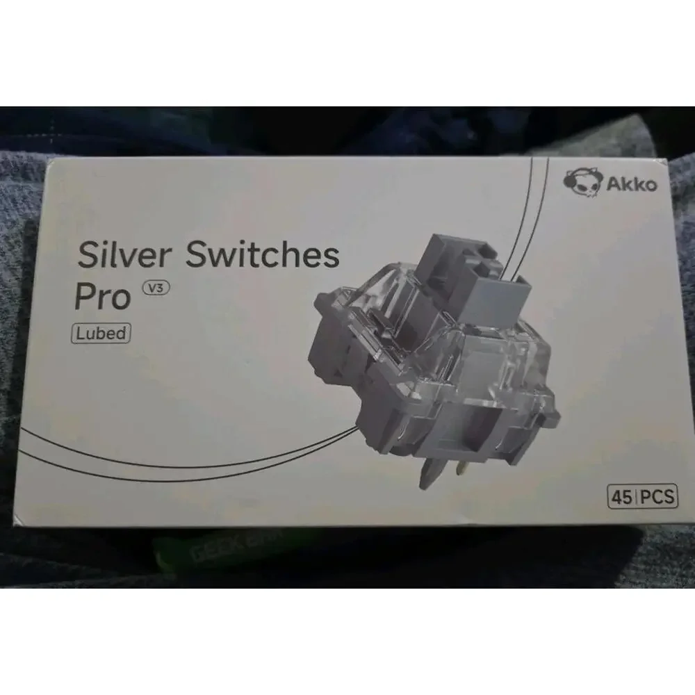 Akko V3 Silver Pro Linear Mechanical Keyboard Switches 45 Count Hand Lubed